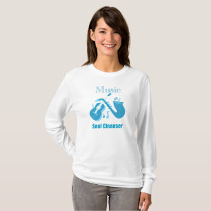 Music Soul Cleanser Guitar and Saxophone Graphic T-Shirt