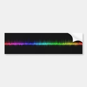 music sound waves science volume bumper sticker
