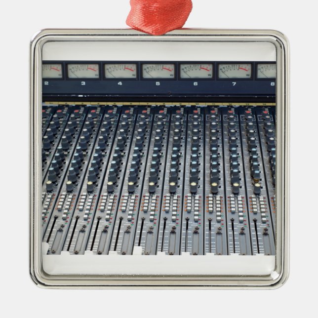 Music soundboard sound board mixer metal tree decoration (Front)