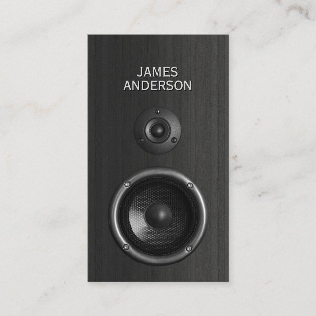 Music Speaker DJ Event Planning business cards (Front)