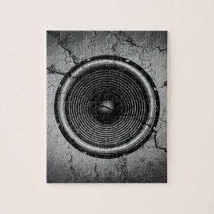 Music speaker on a cracked wall jigsaw puzzle
