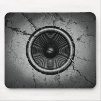 Music speaker on a cracked wall
