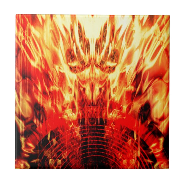 Music speaker with flames tile (Front)