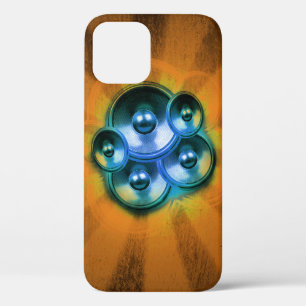 Music speakers and orange sunburst Case-Mate iPhon iPhone 12 Case