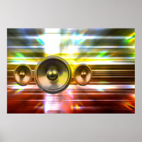 Music speakers and party lights