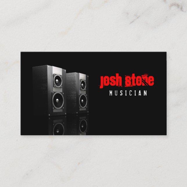 Music Speakers Business Card (Front)