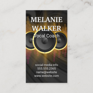 Music Speakers   Sound   Entertainment Business Card