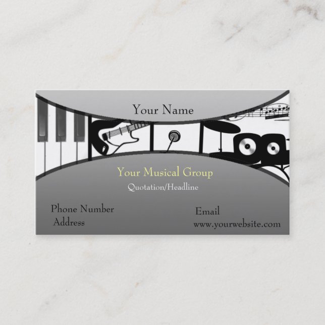 Music Speaks Business Card (Front)