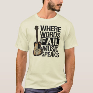 Music Speaks   Choose your background colour T-Shirt