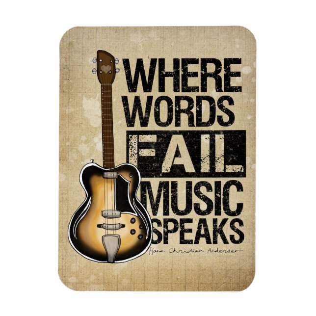 Music Speaks Magnet (Vertical)