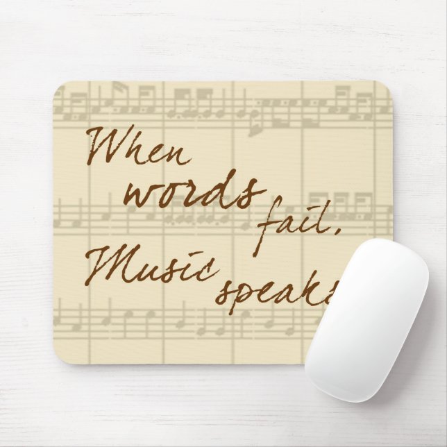 Music Speaks Mouse Mat (With Mouse)