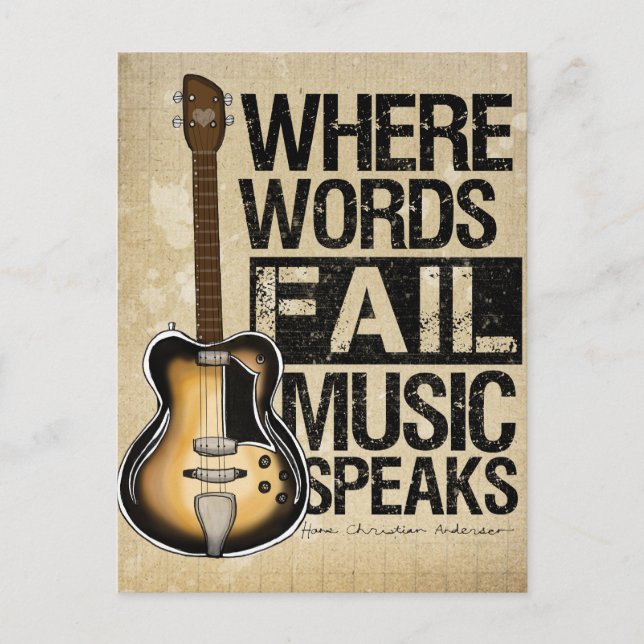 Music Speaks Postcard (Front)