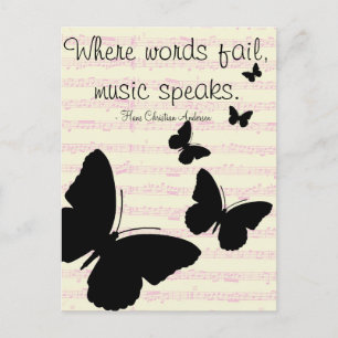 Music Speaks Quote Postcard