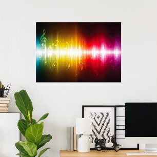 Music Spectrum Soundwave Vibrant Audio Visualiser Poster