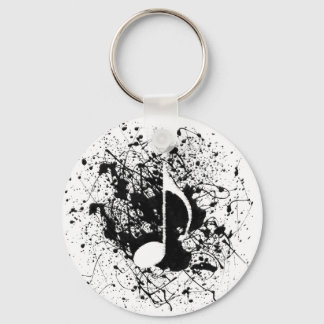 Music Splatter Key Ring