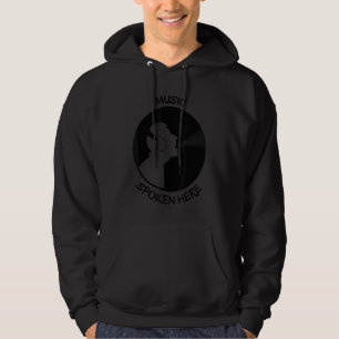 Music Spoken Here Vinyl Record Singer Black Hoodie
