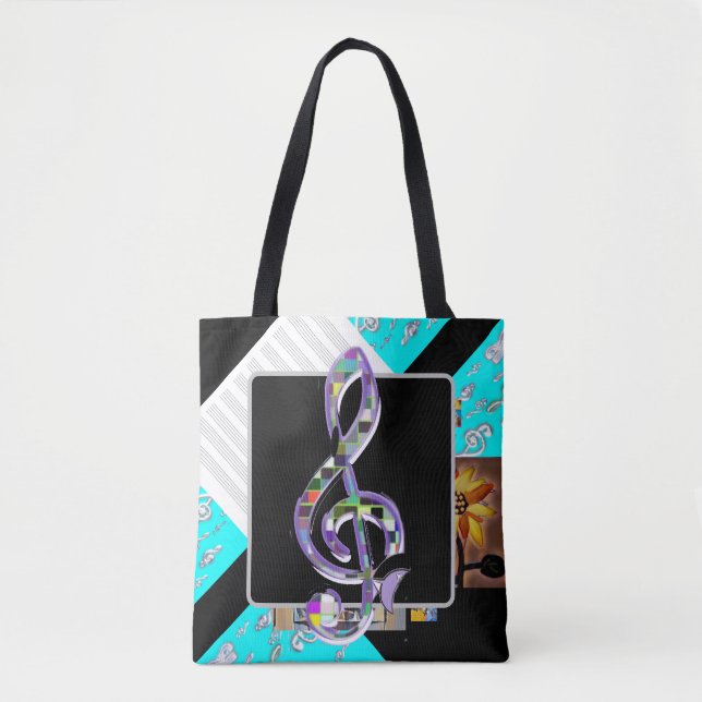 Music staff  tote bag (Front)
