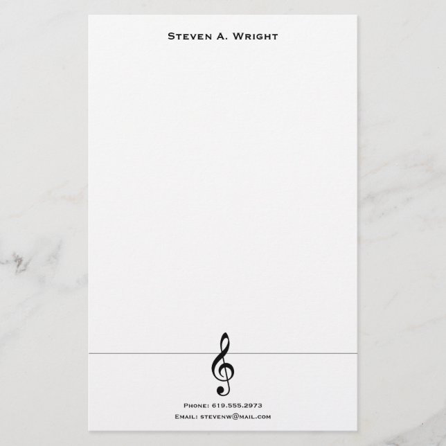 Music Stationery (Front)