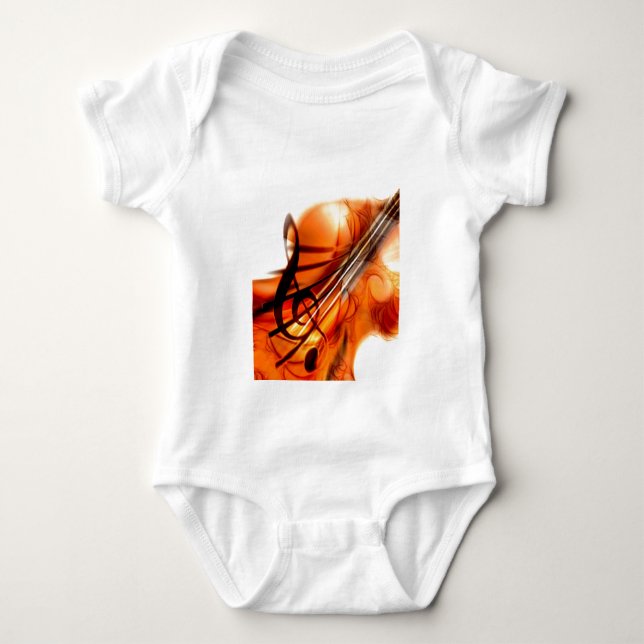 Music  Stringed Instruments Violin Destiny Dance Baby Bodysuit (Front)