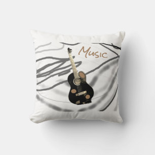 Music Strings Throw Pillow