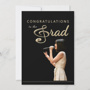 Music Student Graduation Announcement Treble Clef
