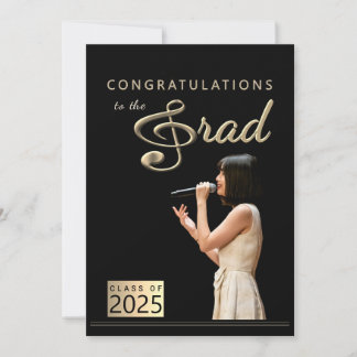 Music Student Graduation Announcement Treble Clef