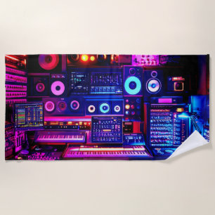 Music Studio Beach Towel