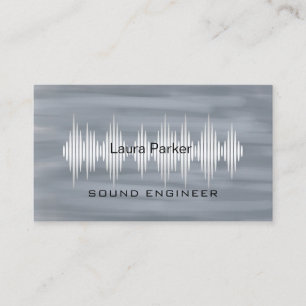 Music Studio Professional Sound Engineer Minimal B Business Card