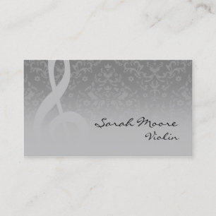 Music Studio Treble Clef Musician Teacher Business Card