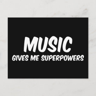 Music Superpowers Funny Superhero Musician Postcard