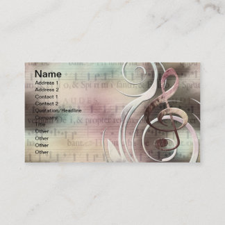Music Swirl Business cards