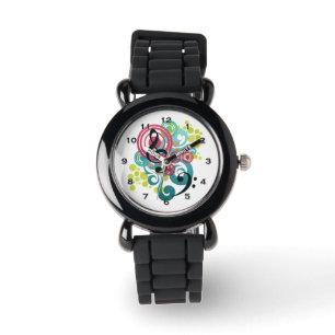 Music Swirl Glitter Watch