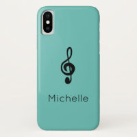 Music Symbol Treble Clef Teal Green