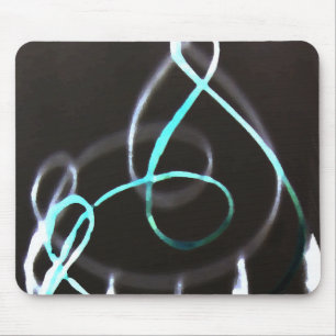 Music Symbol Treble Musician Turquoise Abstract Mouse Mat
