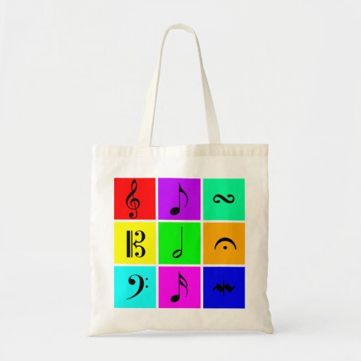 Image of music symbols bag