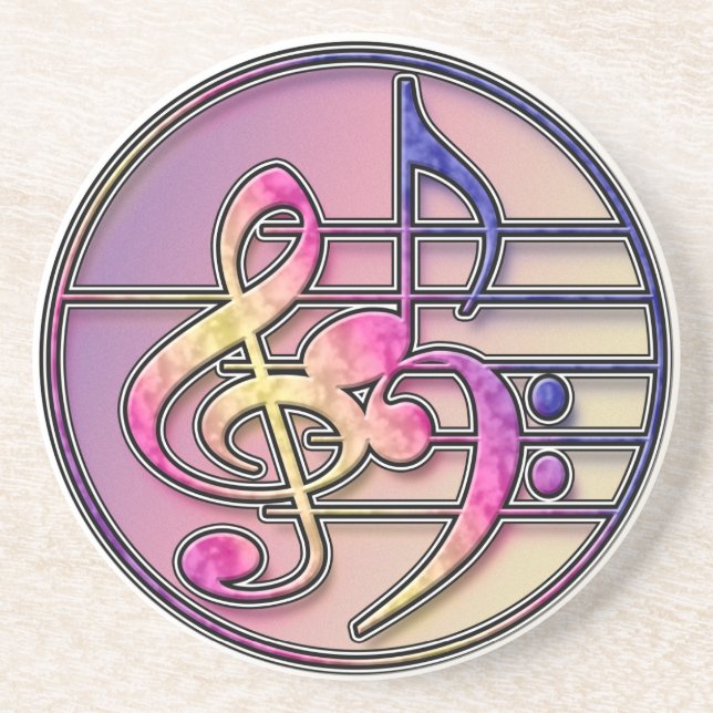 Music symbols Coaster (Front)