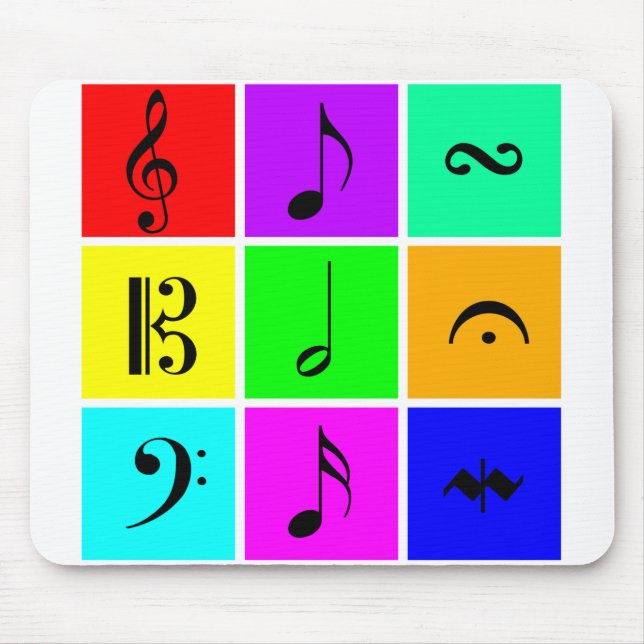 music symbols mousemat (Front)