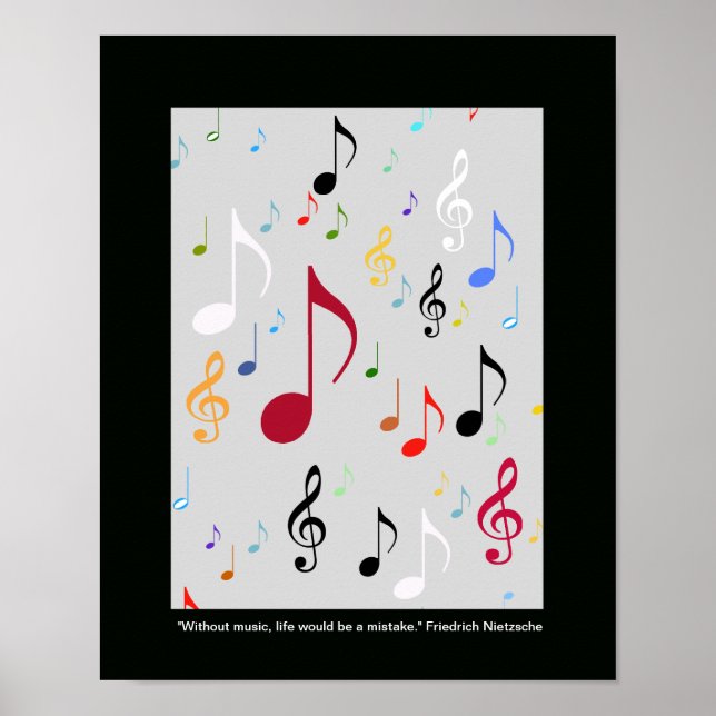music symbols/ musical notes poster (Front)