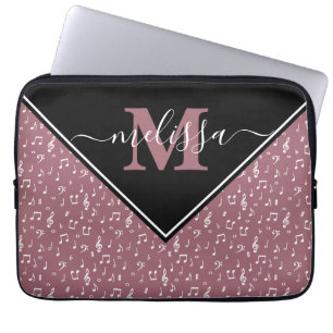 Music symbols personalised   laptop sleeve