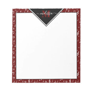 Music symbols personalised  notepad