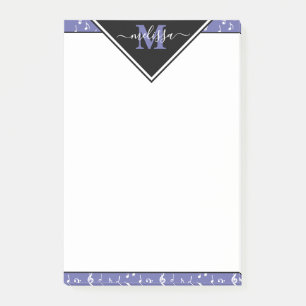 Music symbols personalised post-it notes