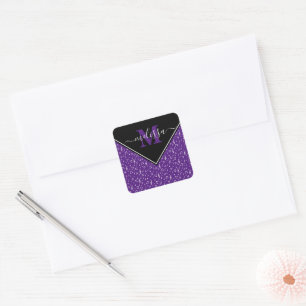 Music symbols personalised square sticker