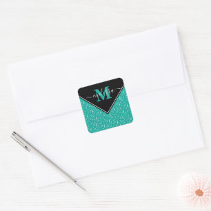 Music symbols personalised square sticker