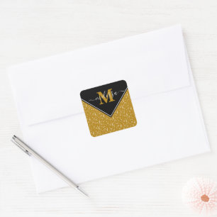Music symbols personalised square sticker