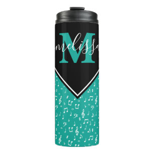 Music symbols personalised  thermal tumbler