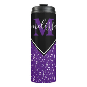 Music symbols personalised thermal tumbler