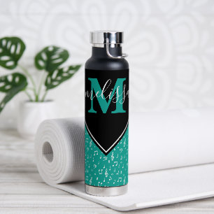 Music symbols personalised  water bottle
