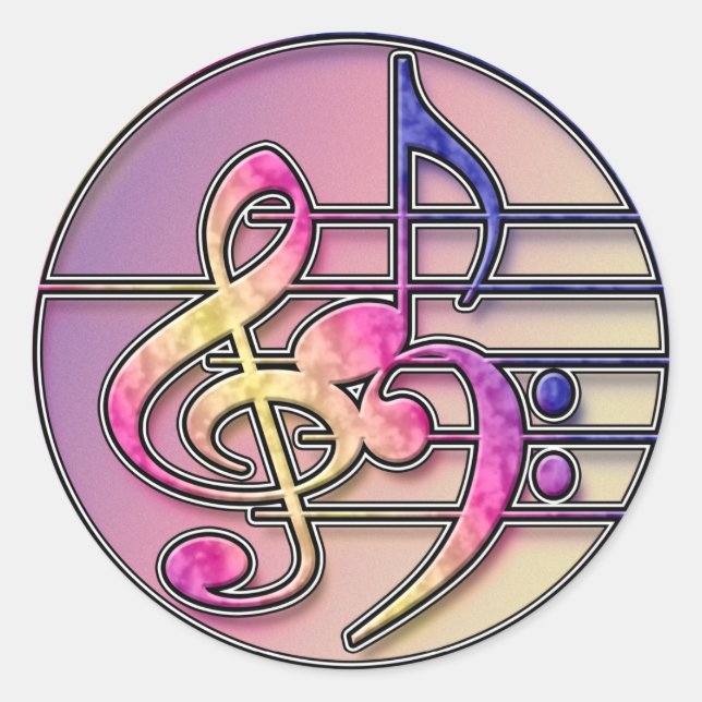 Music Symbols sticker (Front)