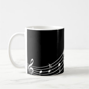 Music Symbols Wavy Staffs Musician's Mug