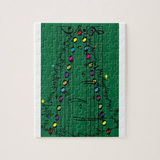 Music symmetry, Christmas tree Jigsaw Puzzle (Vertical)